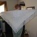 White Handknit Triangle Shawl