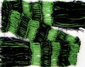Green Apple n Black Hand Knit Scarf for Wicked Witch of the West Elphie Elphaba Fans