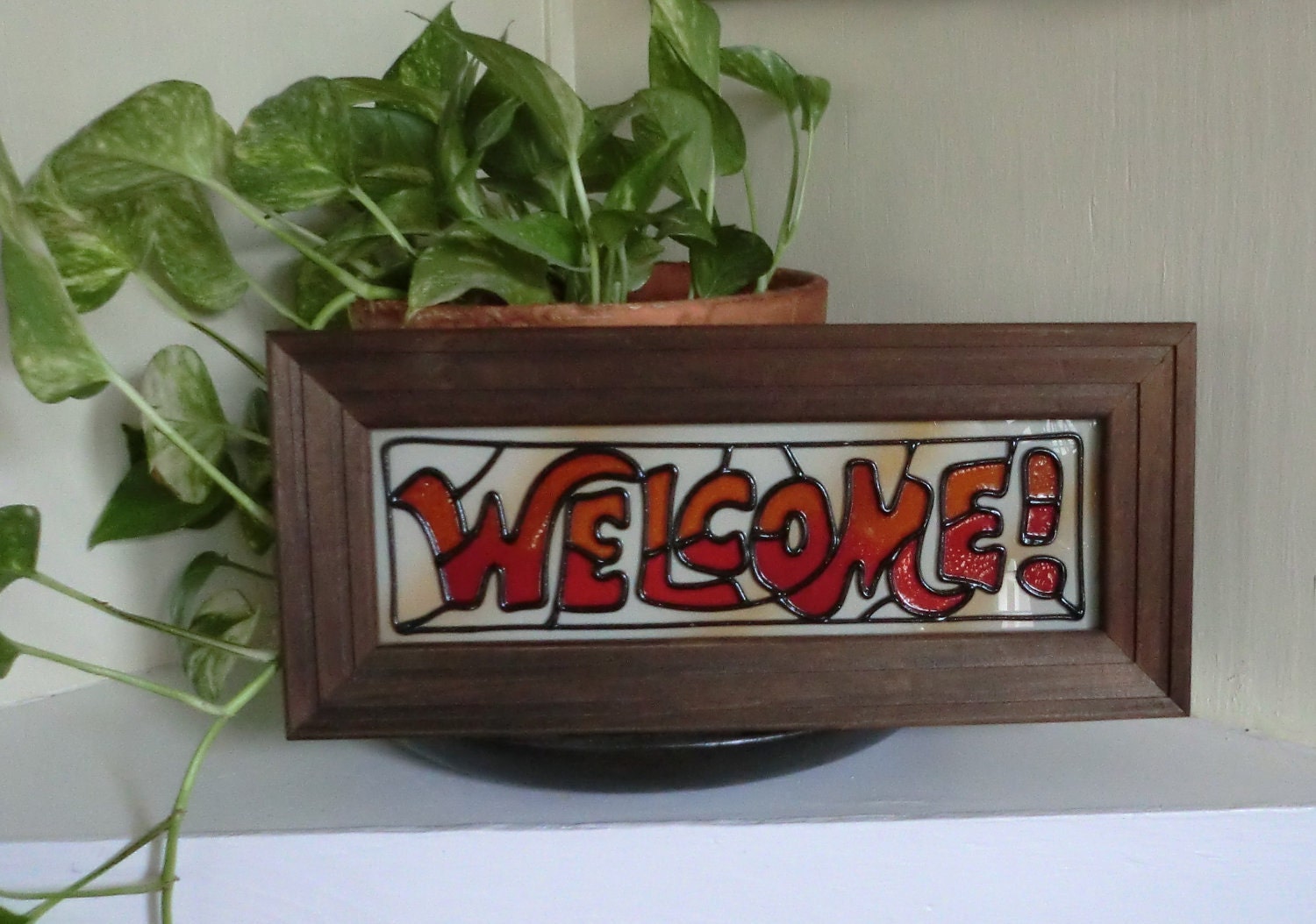 Vintage 1970's  WELCOME Sign