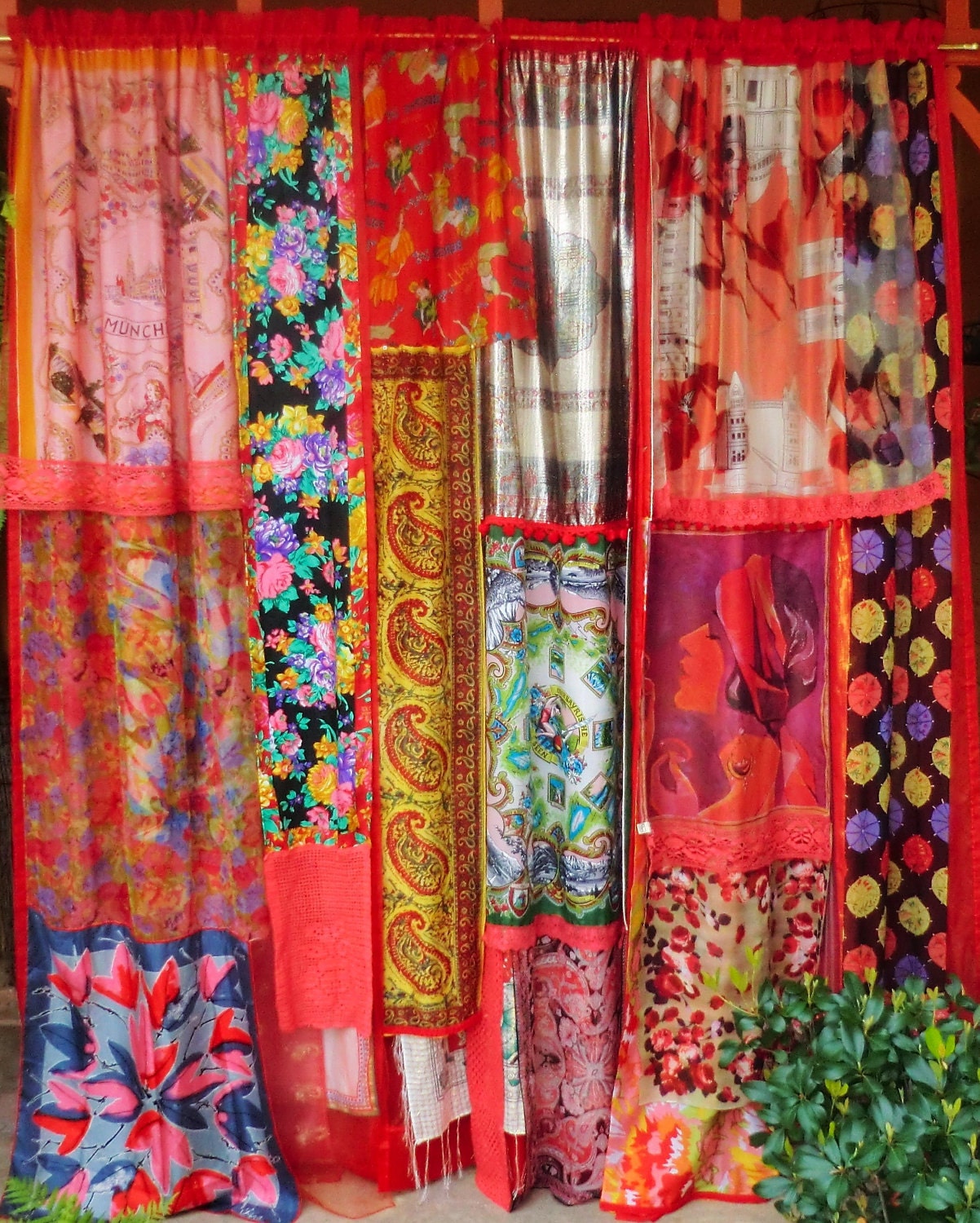 Dancing Shadows and Firelight - Handmade GYPSY CURTAINS