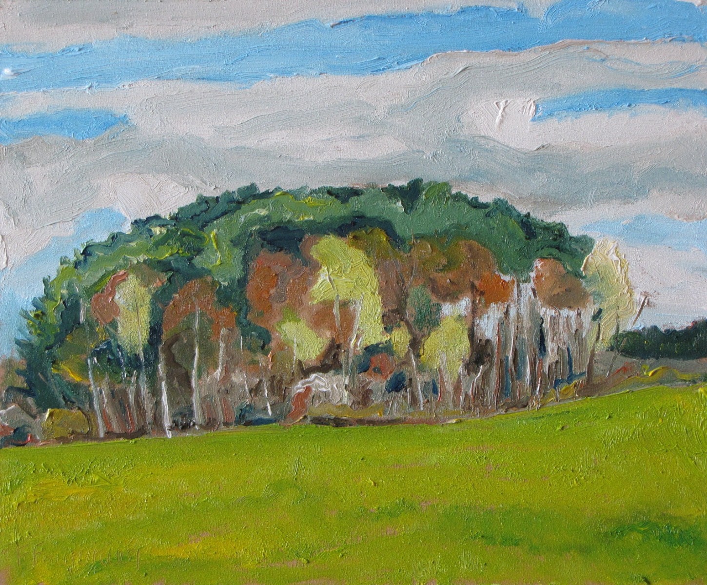 Art Oil Painting Plein Air Landscape Canada Fournier " The Bosquet " 10" x 12"