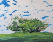 Art Original Oil Painting SkyTree Cloud Fournier Canada Appalachian Quebec " Surrounded With Clouds " 30" x 40"