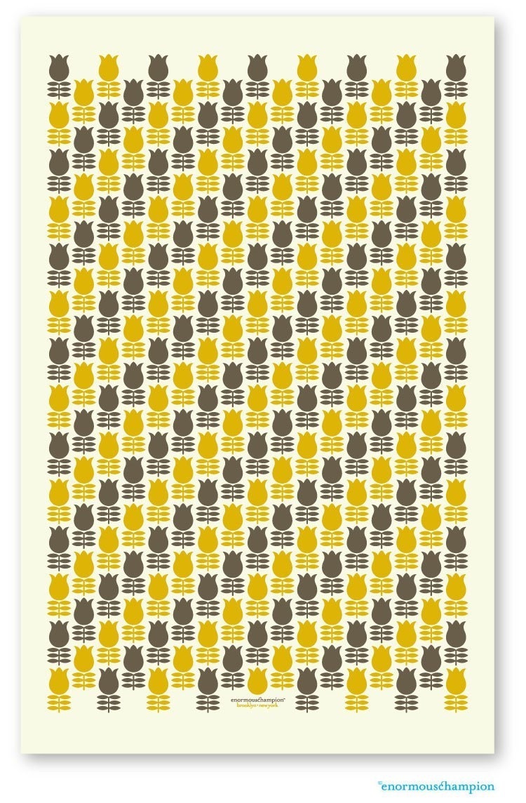 Tulips Tea Towel