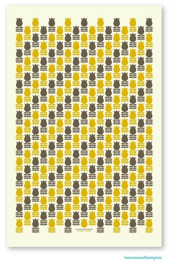Tulips Tea Towel