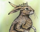 Royal Hares 5 x7  (SPECIAL set of 2 prints)