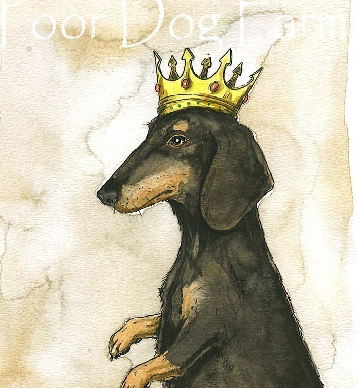 Dachshund King (an original hand painted king)