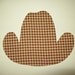 Fabric Applique TEMPLATE ONLY Cowboy Hat