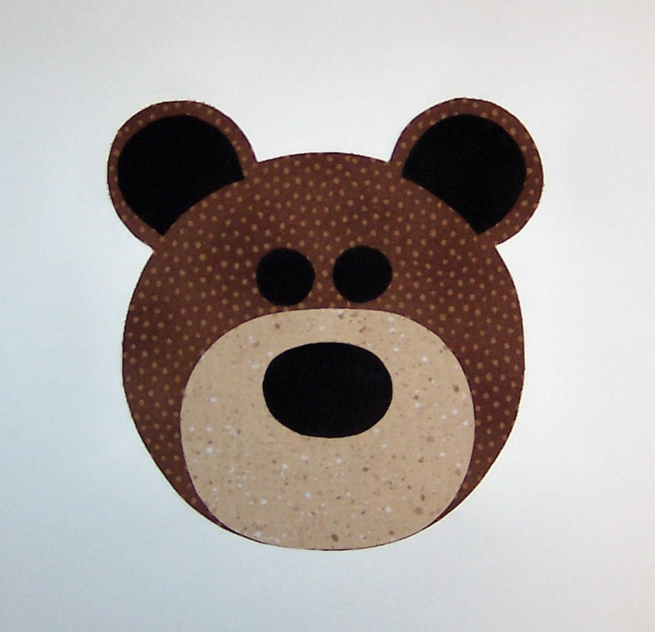 Fabric Applique TEMPLATE Pattern ONLY Teddy Bear....NEW by etsykim