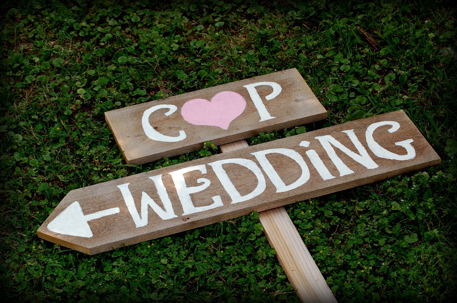 Rustic Wedding Signs Romantic Outdoor Weddings Intials LARGE Hand Painted Reclaimed Wood. Rustic Weddings. Vintage Weddings. Road Signs.