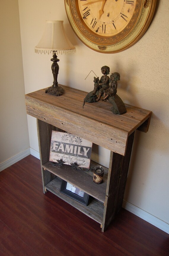 Items similar to Tall Console Table. 34" tall x 30" Long. 2 Bottom