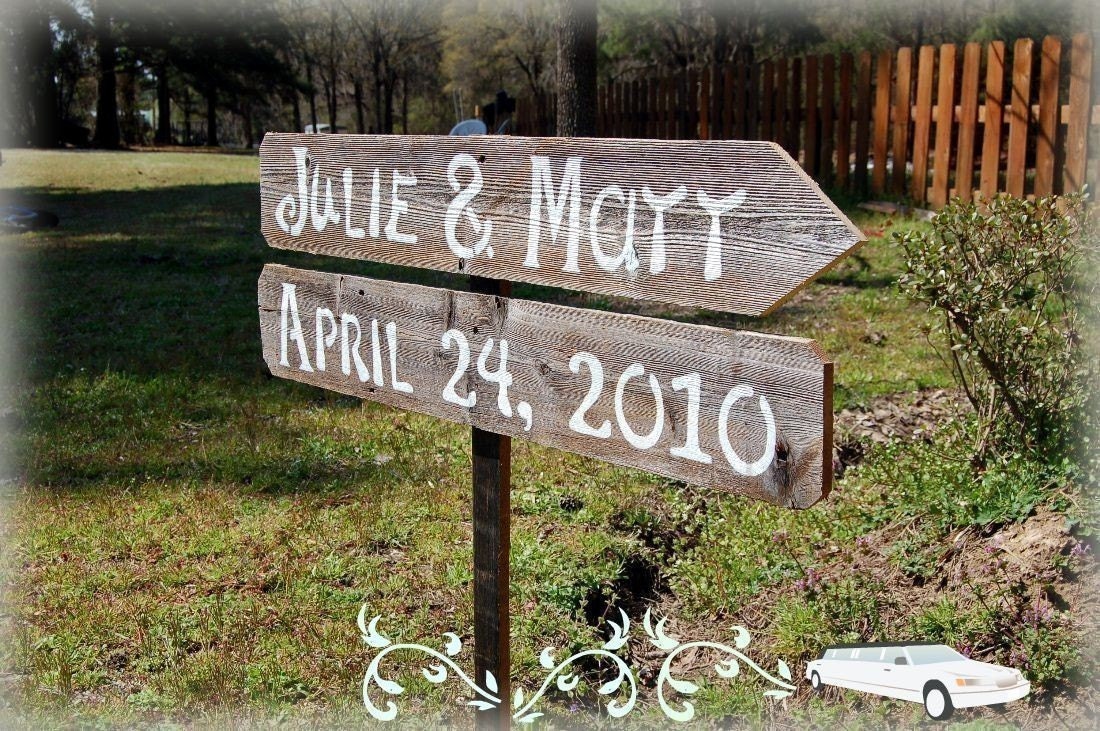 DIY Wedding Signs 4 Directional Boards With 4 Stakes. Do It Yourself Wedding. WOOD ONLY Package. Diy Wedding Sign Kit