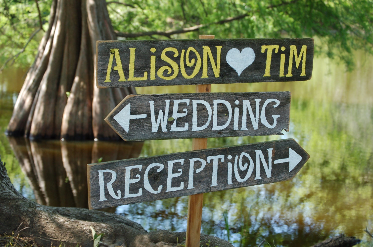 Wedding Signs Martha Stewart Weddings Featured LARGE FONT 3 With A Stake. Reception Party Sign Dinner and Dancing Sign