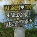 Wedding Signs Martha Stewart Weddings Featured LARGE FONT 3 With A Stake. Reception Party Sign Dinner and Dancing Sign