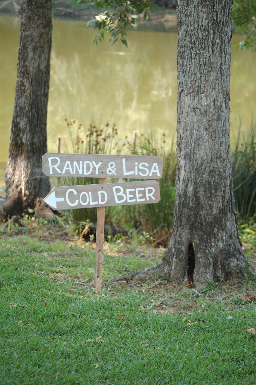 Cold Beer Wedding Sign Party Sign Hand Painted Reclaimed Wood. Rustic Weddings Outdoor Weddings. Road Signs. Street Arrow Signs Wood Signage