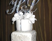 6" Swarovski Crystal Custom Monogram Cake Topper ANY LETTER from the ALPHABET