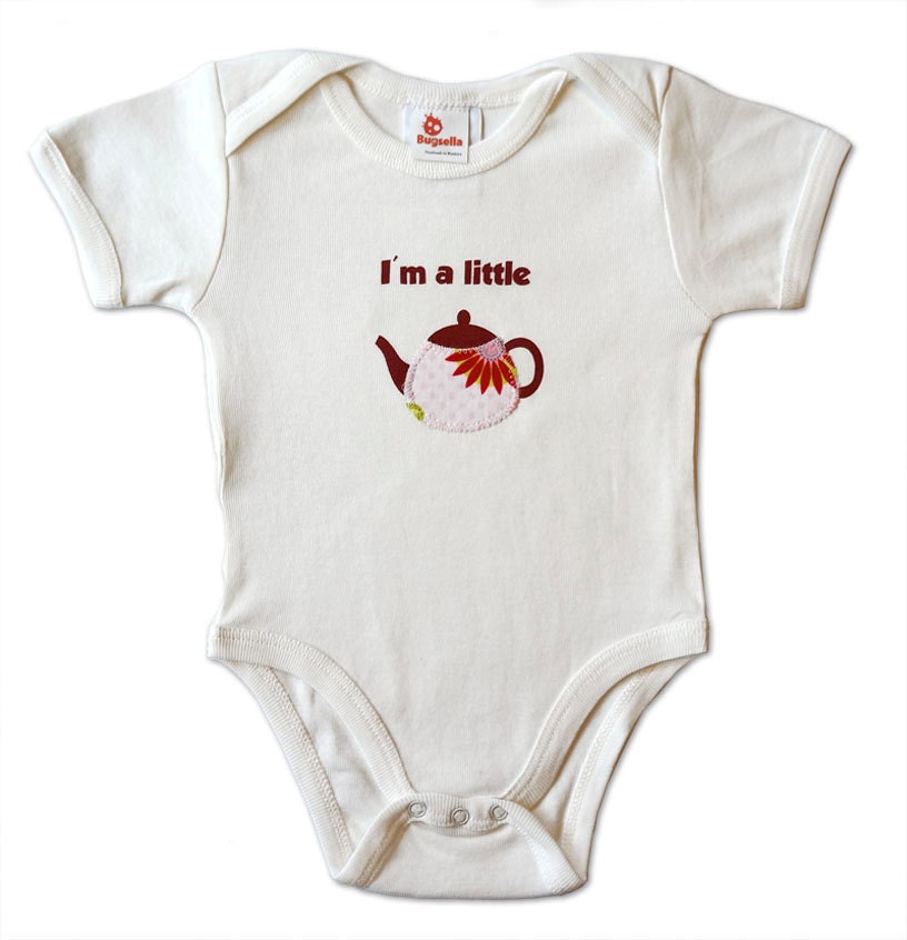 S/S Organic Bodysuit - I'm a Little Teapot