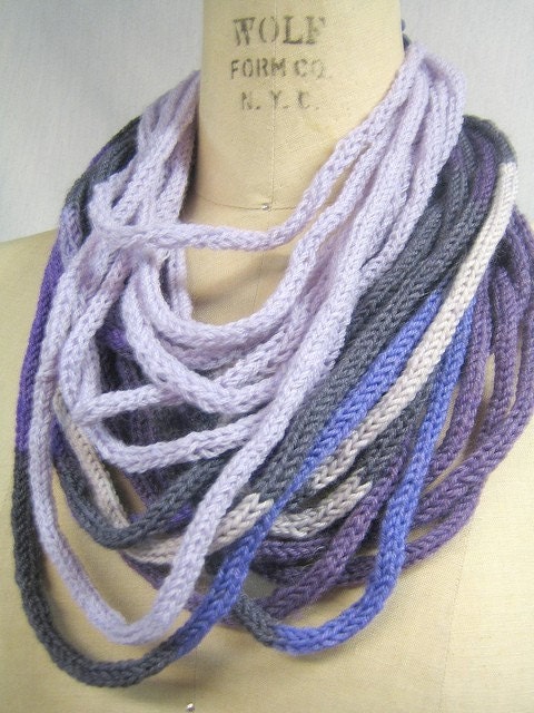 Knitted Loop Necklaces