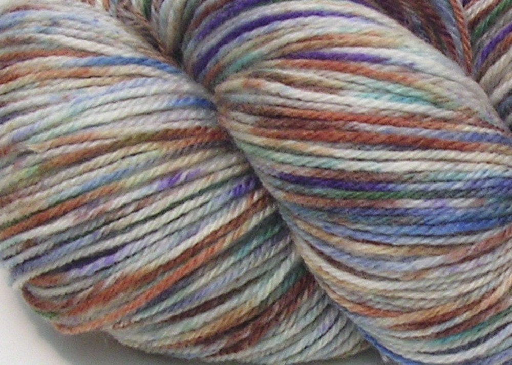 Hand painted merino wool sock yarn - Leif