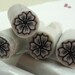 Polymer Clay PDF Tutorial white pearl black flower cane OOAK for personal use only