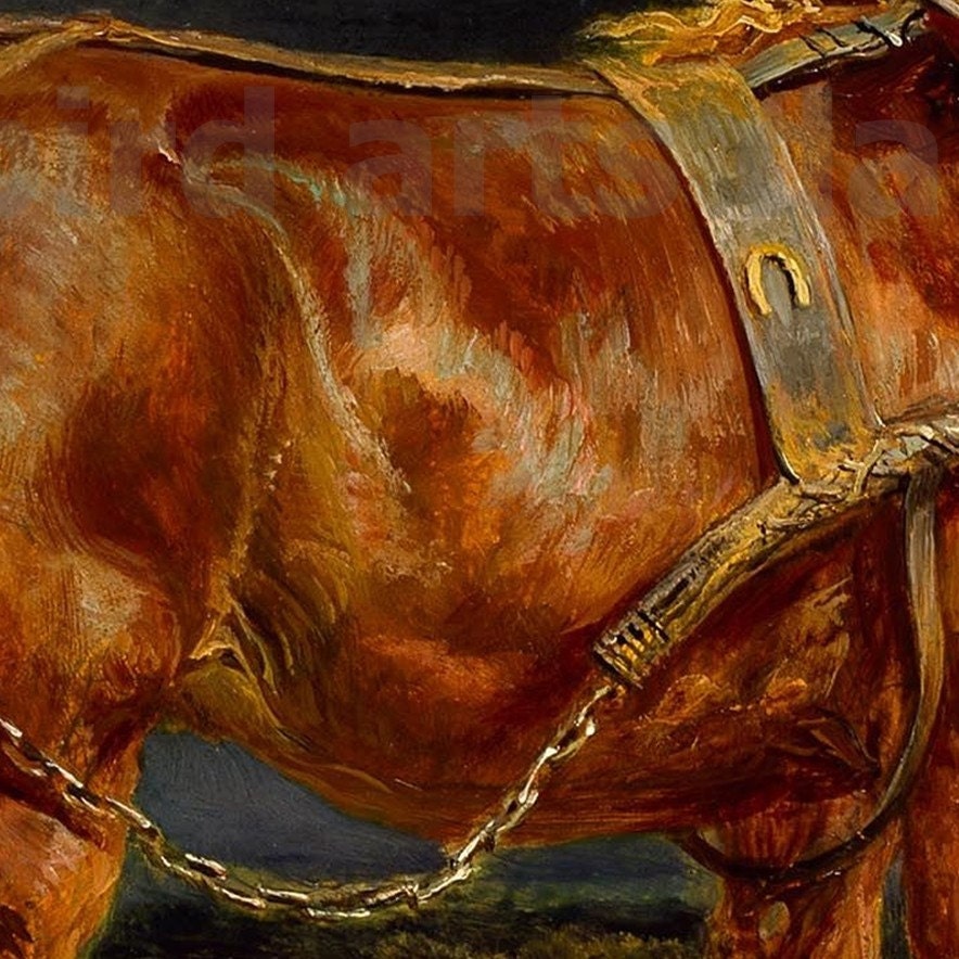 Gorgeous Draft Horse, INSTANT DOWNLOAD, Digital Image, c. mid-1800s