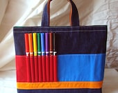 ARTOTE Coloring Bag Crayon Tote Crayon Bag in Colorblocks