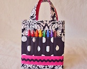 ARTOTE Mini Crayon Organizer Coloring Purse Crayon Bag Crayon Tote Art Activity in French Poodle