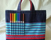 ARTOTE Children's Art Supply Tote in Big Top Blue