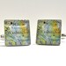 Washington DC USA Map Sterling Silver Square Cufflinks.