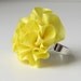 Bright Yellow Ring in Ruffled Silk