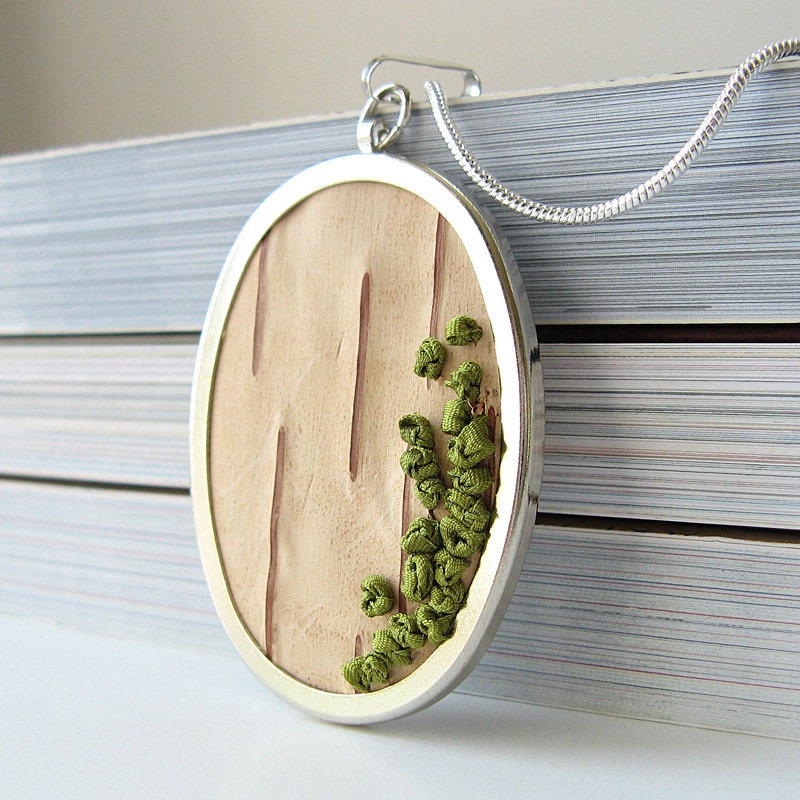 Birch Bark Necklace natural rustic