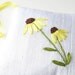 Black-eyed susans lavender sachet in silk ribbon embroidery