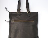 Leather Tote / Black / ss2012