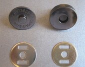 FREE SHIPPING 25 Sets of 18 mm Gunmetal/Black Nickel Magnetic Snap Closures