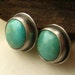 Kingman Turquoise And Oxidized Sterling Silver Post Earrings
