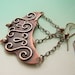 Flamenco Mixed Metal Earrings - Copper and Sterling Silver Gypsy Earrings - Bohemian Tribal Jewelry