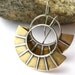 Sterling Silver And Brass Starburst Modern Mixed Metal Earrings Egyptian Inspired Metalsmith Jewelry Handcrafted Earrings