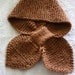 Knitted Lotus Leaf Scarf - Stays put - Amazing Look to Keep You Warm in Terrific Colors - Toffee