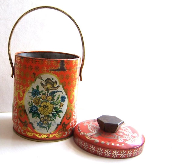 Orange Tin With Handle