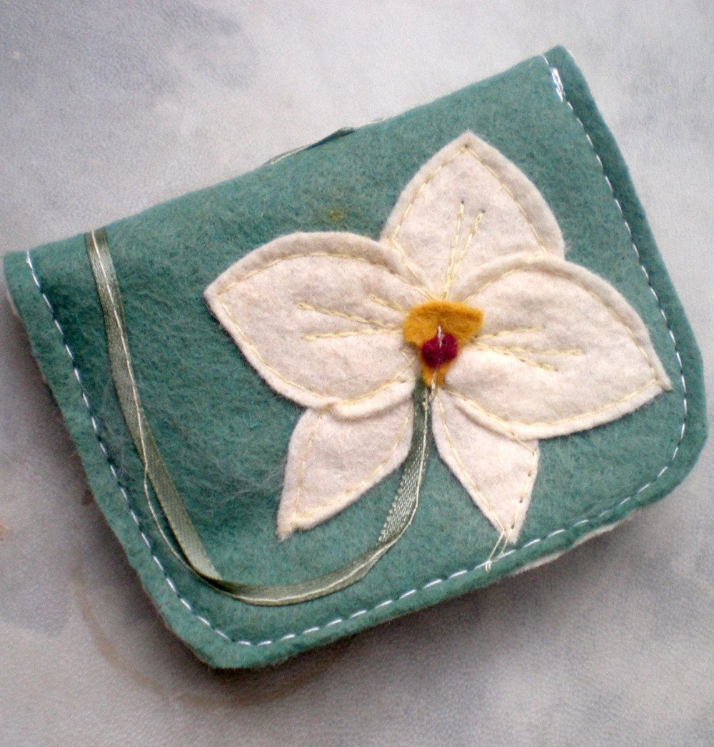 Blue Spruce Orchid Coin Purse reserved for MARCHELLE