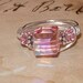 Swarovski Light Rose Crystal 3 Stone Sterling Silver Ring