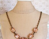 Starlet . Blush Pink Jewels, Aged Brass, and Vintage Glamour