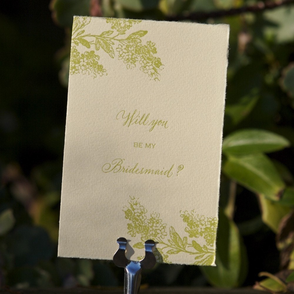 Will you be my bridesmaid card