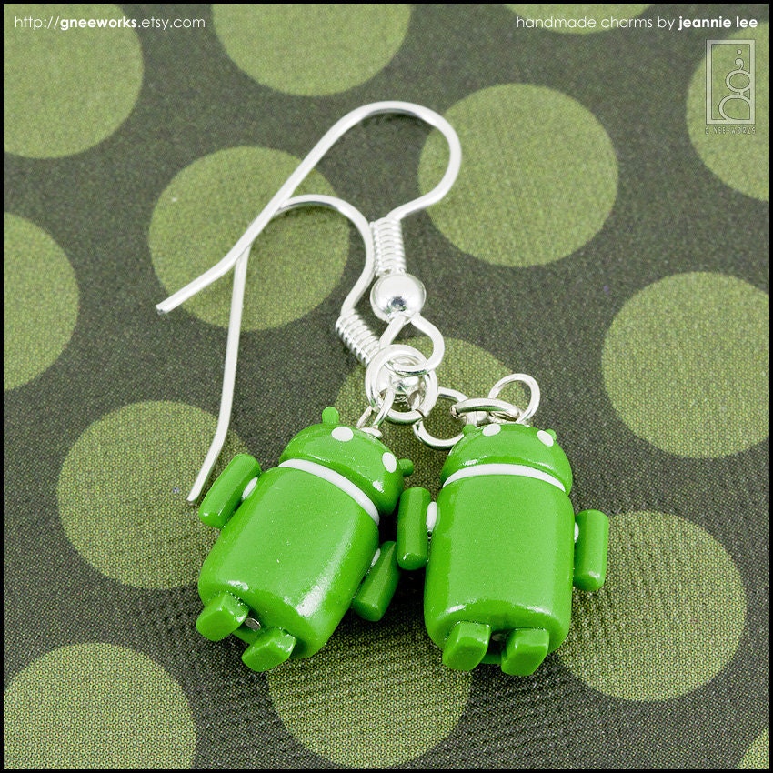 Android Robot Drop Earrings