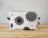 Laminated Box Cosmetic Pouch --  vinyl lining