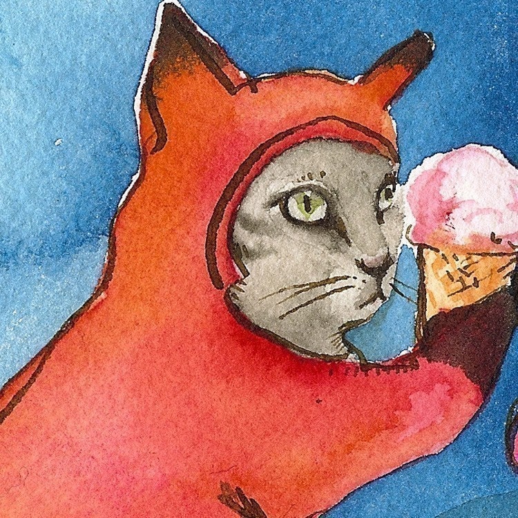 Free Ice Cream -FOXES ONLY- archival print