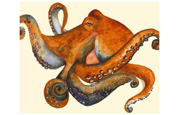 Octo- Octopus Art- 11 x 17 print