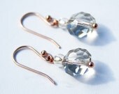 SALE Rose Gold and Crystal Earrings