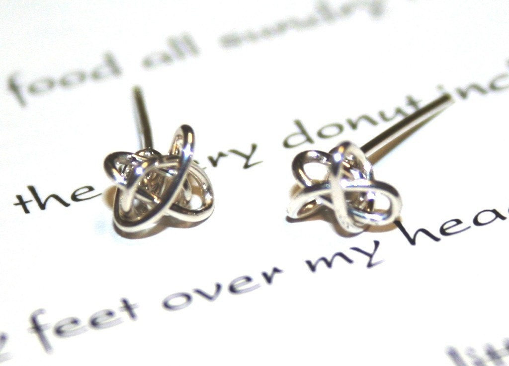Knot Your Mamas Sterling Silver Filled Stud Earrings
