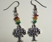 Earrings - Family Tree Earrings - Birthstone earrings - custom personalized earrings - Tree of Life earrings - gemstone birthstones