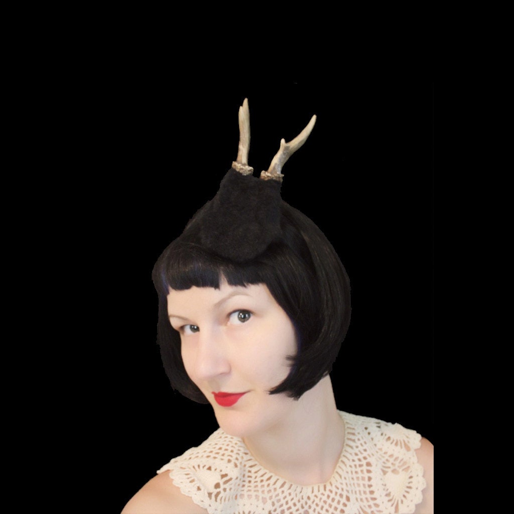 Roe Deer Antler Headband - Black Forest Faun Fawn Halloween Costume